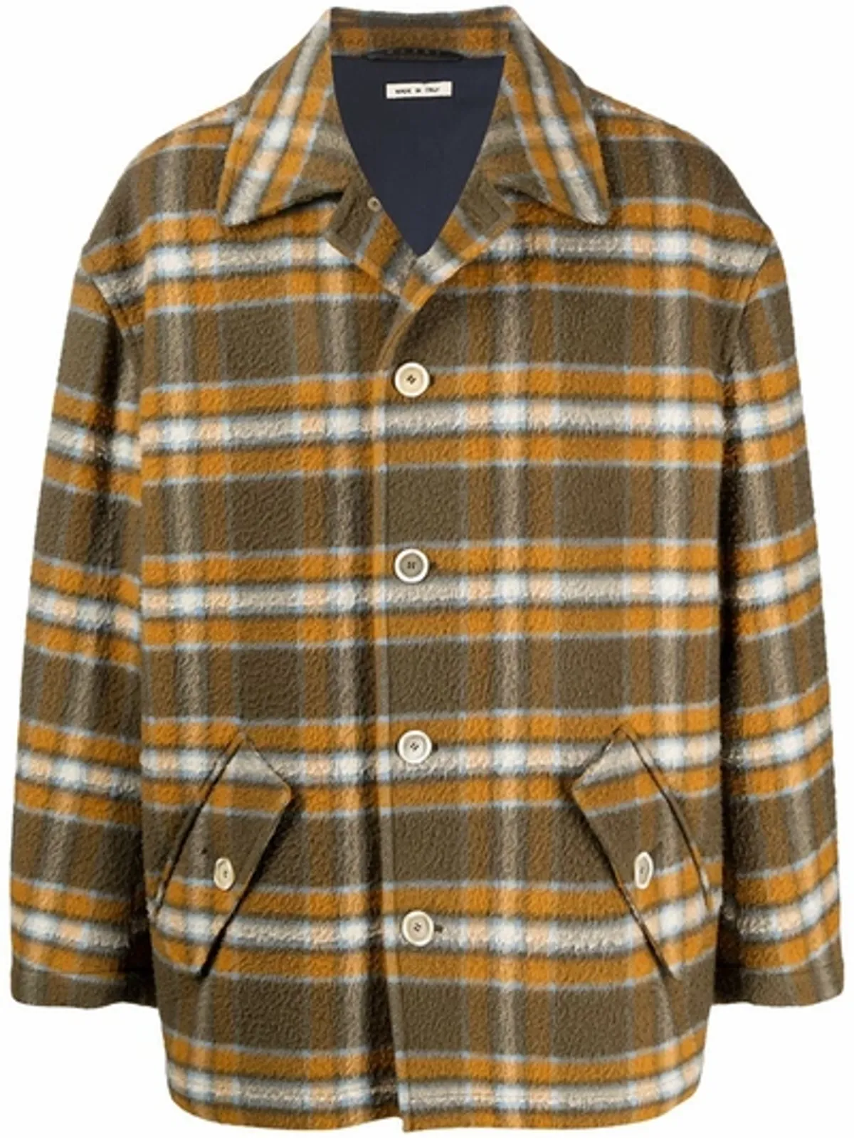 Marni Check-Pattern Button-Up Shirt Jacket