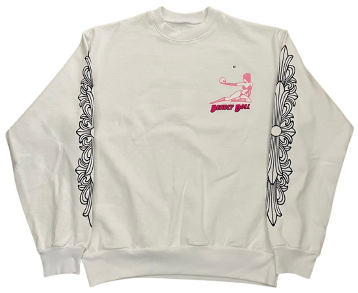 Chrome Hearts Deadly Doll White Sweatshirt