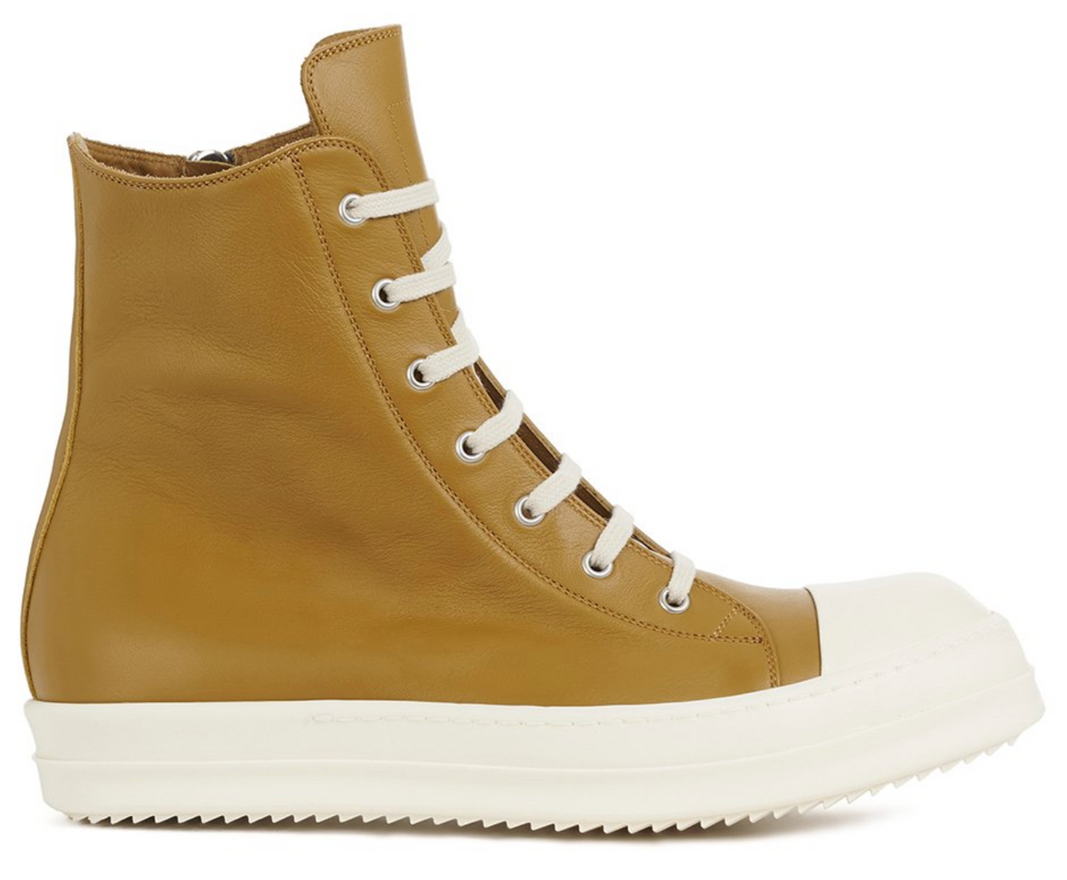 Rick Owens Fogachine Full Grain Calf Leather Sneakers