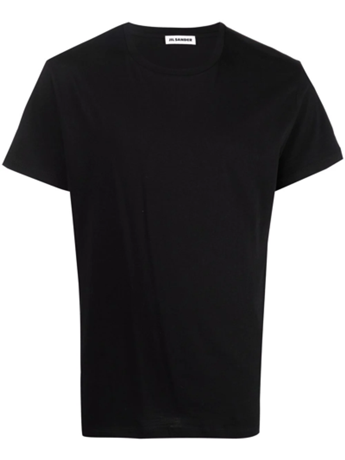 Jil Sander Short-Sleeved Cotton Black T-Shirt