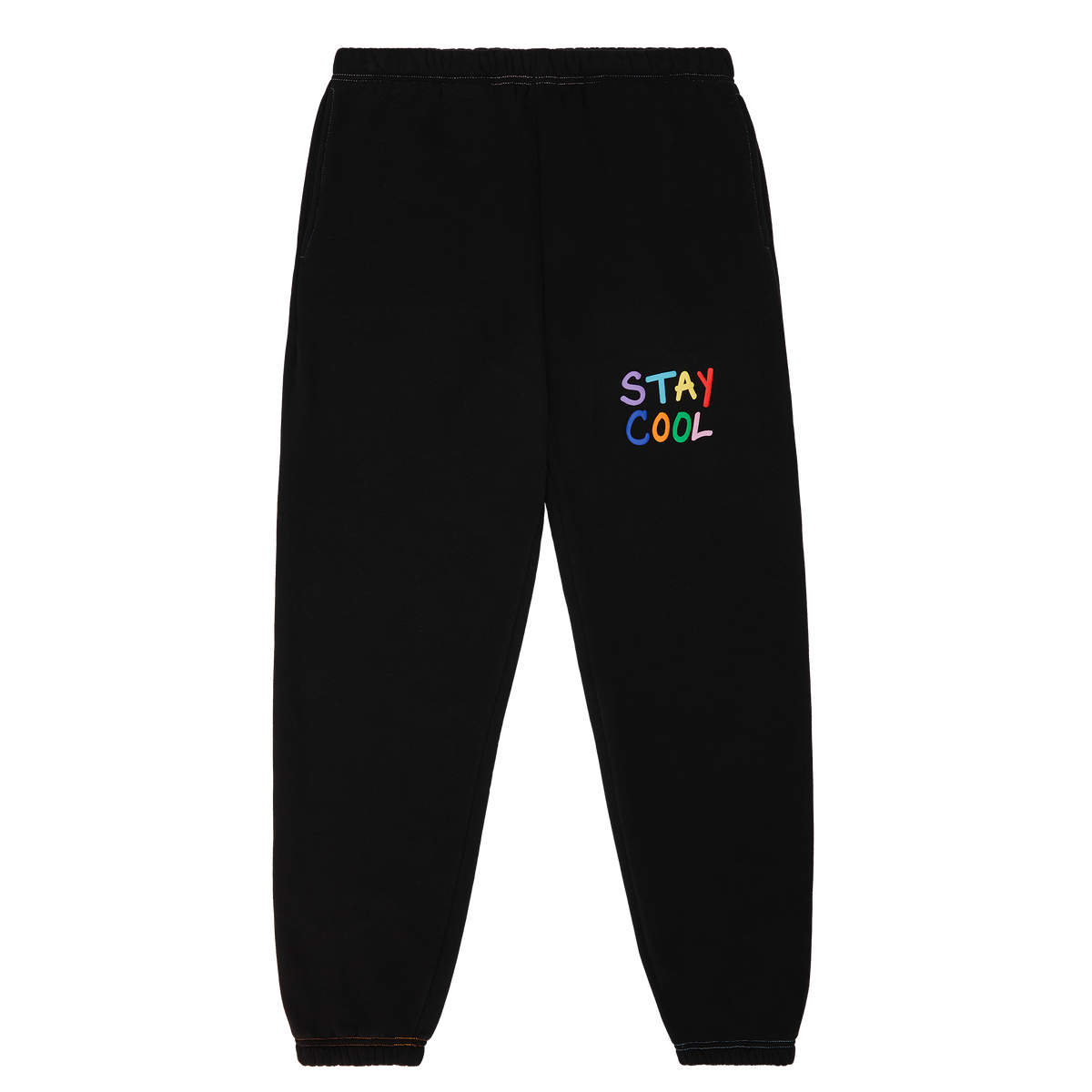 Staycoolnyc Puff Paint Black Sweatpants