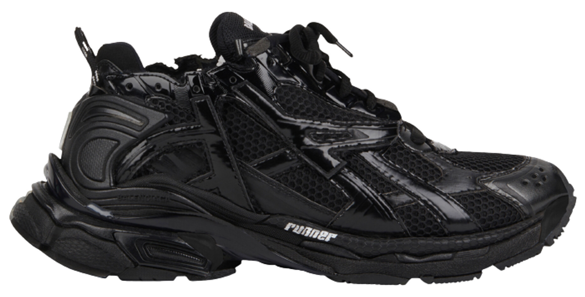 Balenciaga Black Mesh And Nylon Runner Sneakers