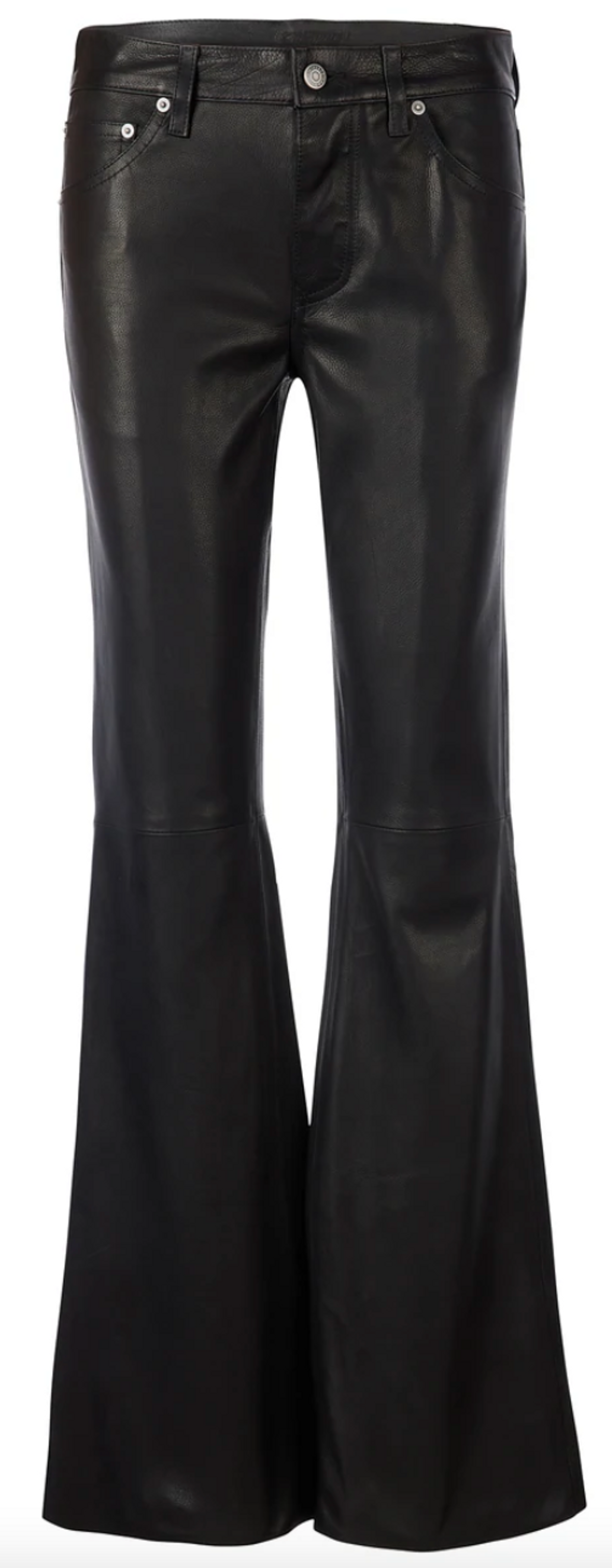 Cout De La Liberte Jimmy/Baby G Black Leather Flare Pants