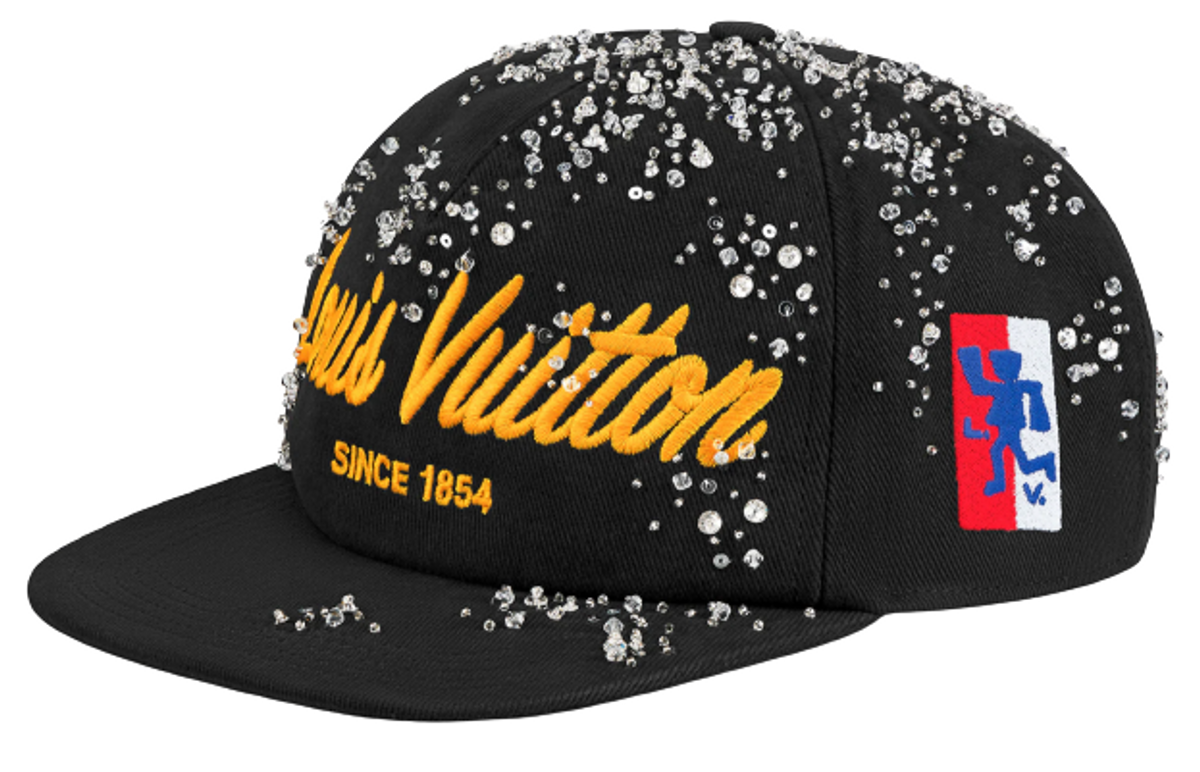 Louis Vuitton LV Script Crystals Black Cap