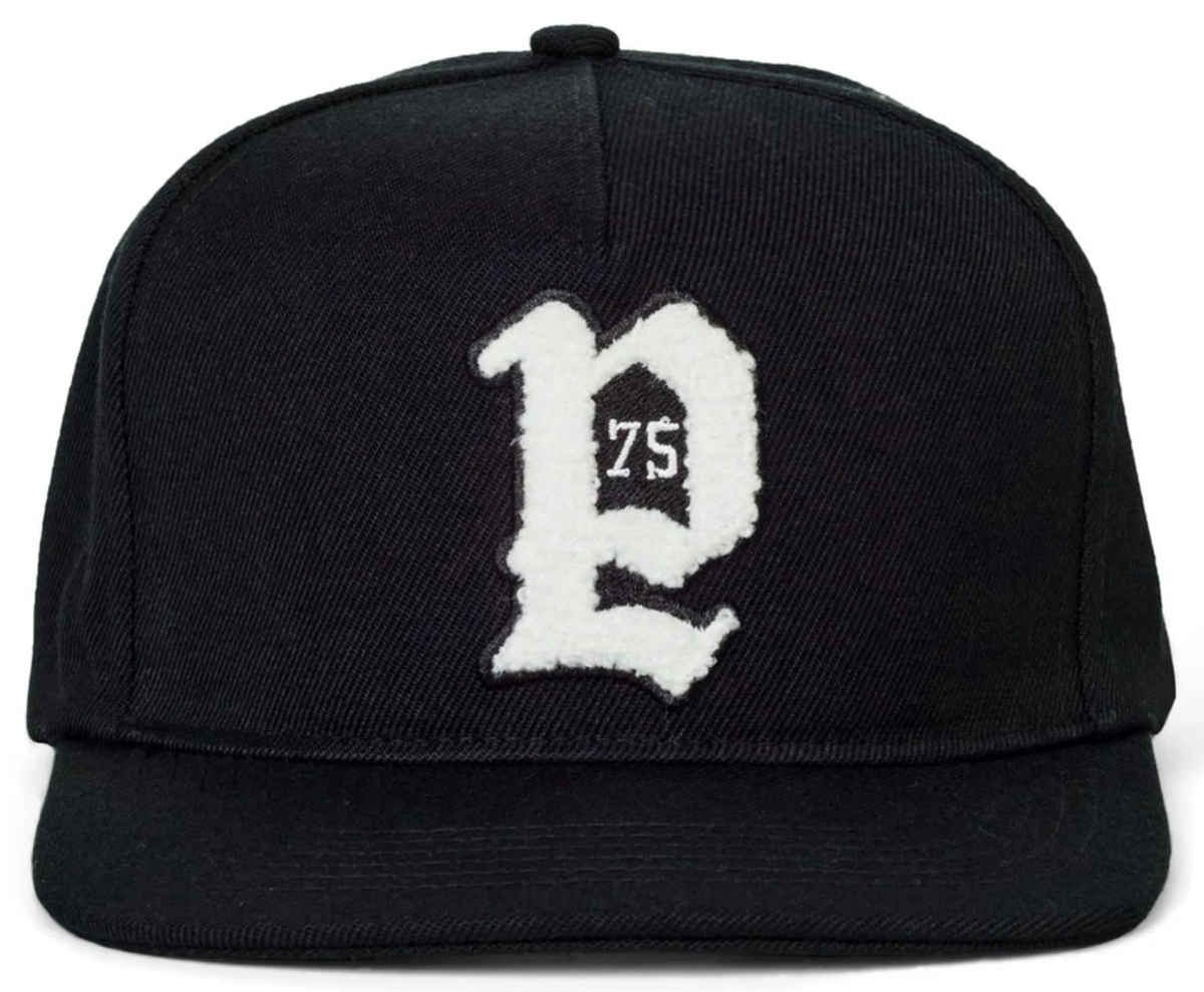 Purple Brand P901 6 Panel P Patch Black Cap