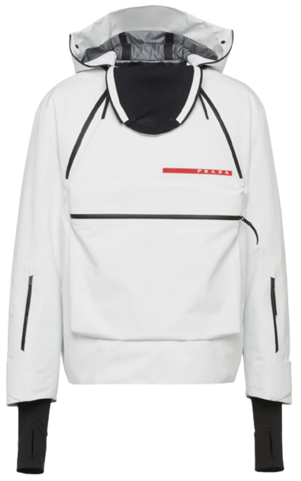 Prada Technical Fabric Snowboard White Jacket