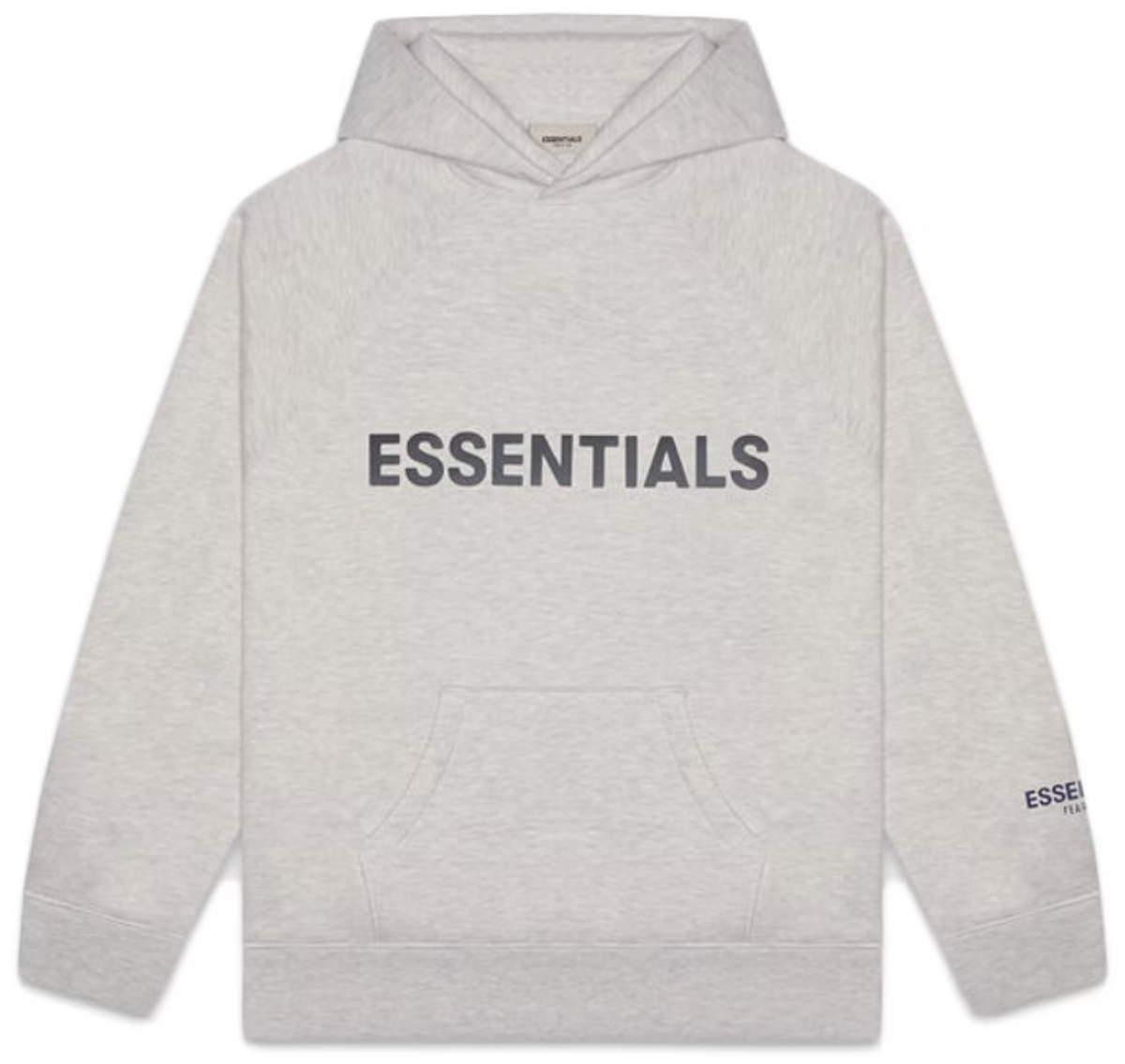 Fear of God Essentials Applique Logo Heather Grey Pullover Hoodie