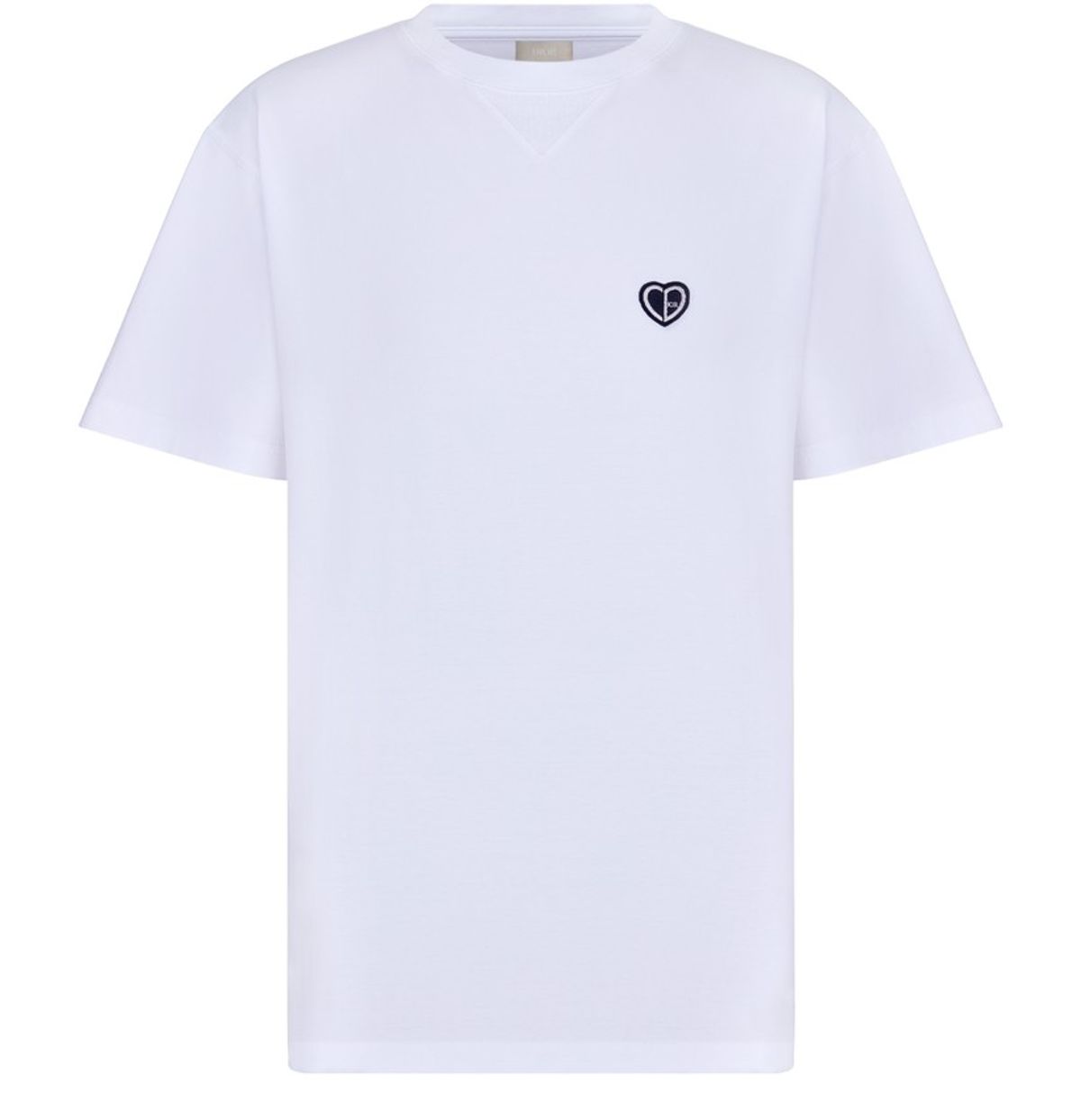 Dior Cd Heart Patch White Oversized T-Shirt