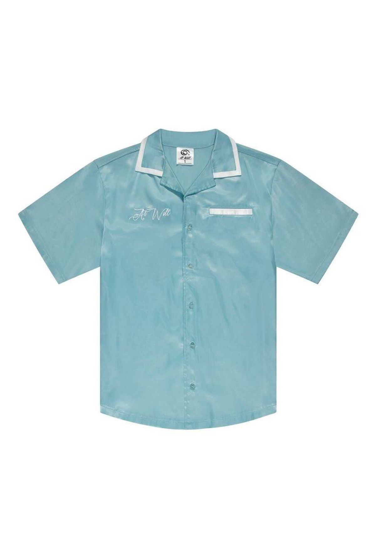At Will 300 Club Blue Satin Shirt