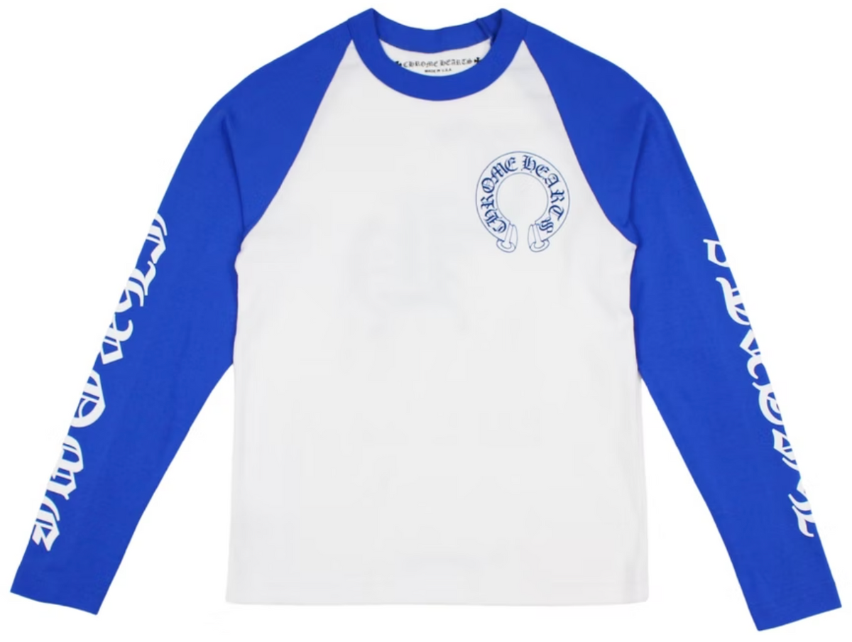 Chrome Hearts CH White/Blue Long Sleeve T-Shirt | WHAT'S ON
