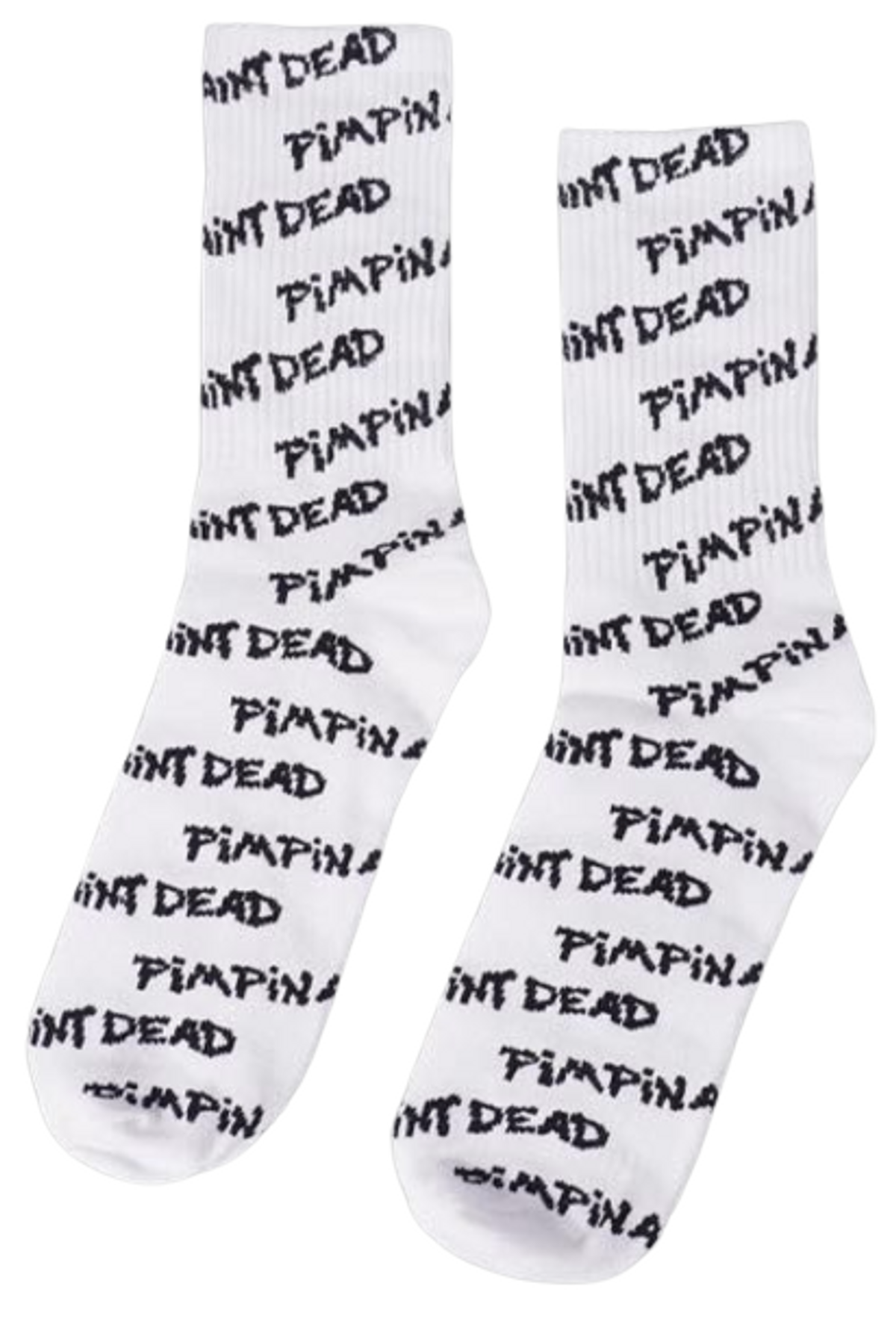 Pimperelli Pimpin Aint Dead White Socks