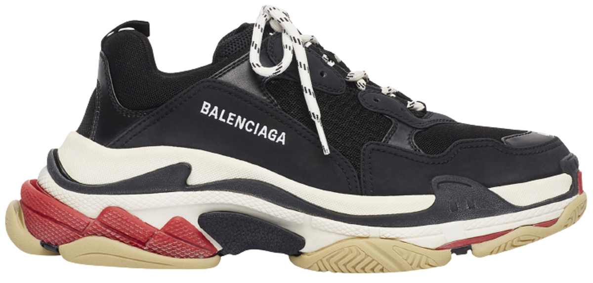 Balenciaga Black Double Foam And Mesh Triple S Sneakers