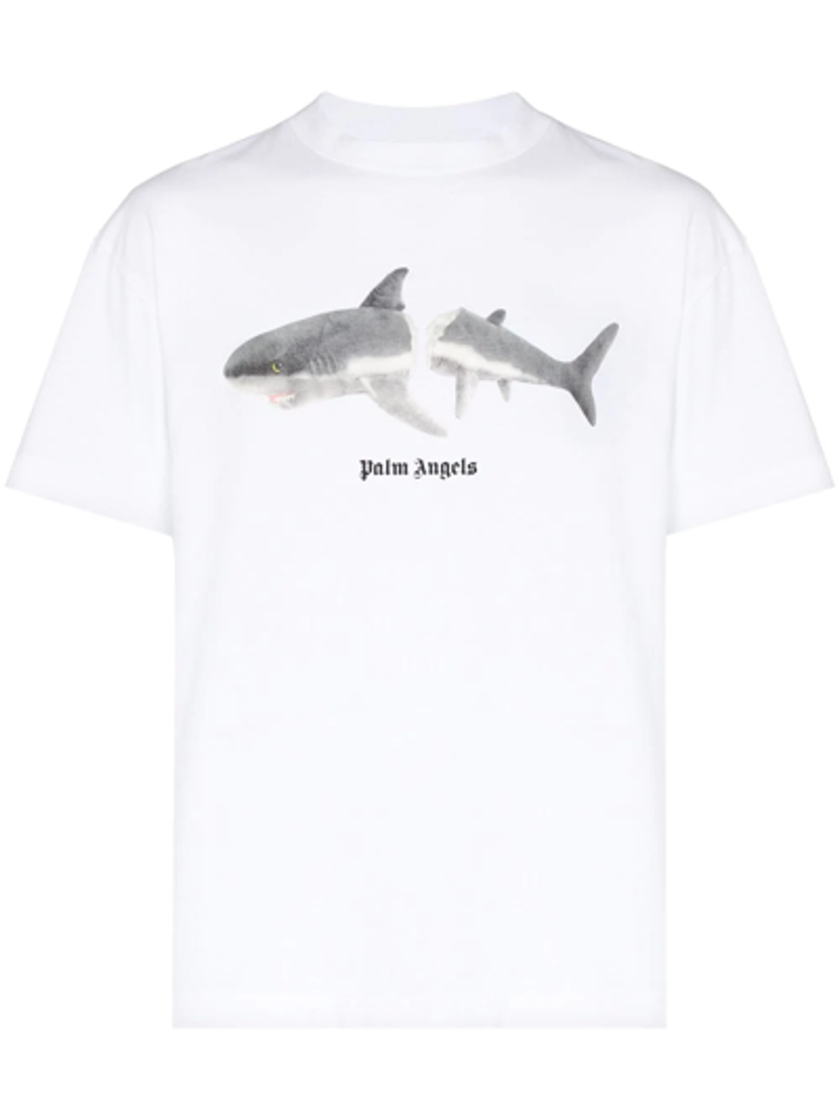 Palm Angels Shark Graphic Printed White T-Shirt