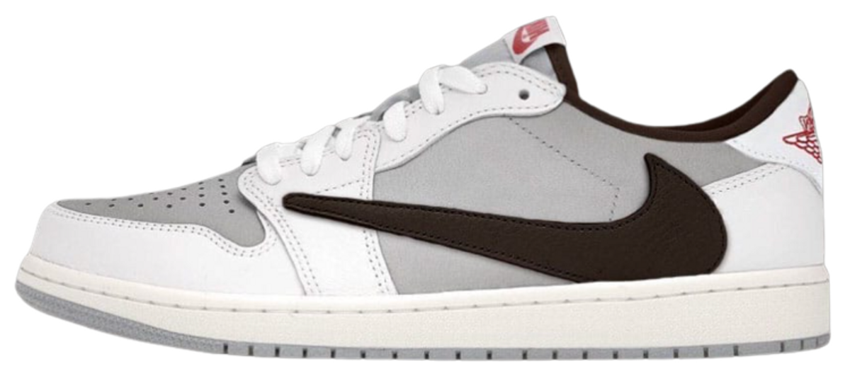 Nike × Travis Scott Merch Air Jordan 1 Low White Grey Brown Sneakers