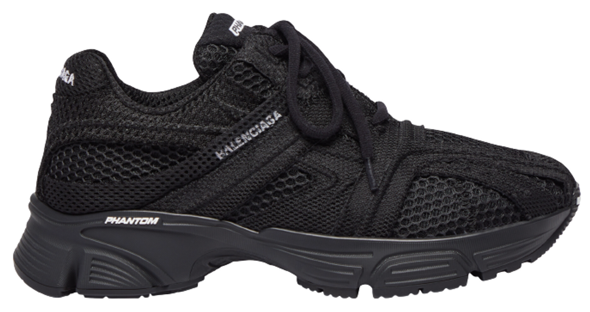 Balenciaga Black Monocolor Fabric And Mesh Phantom Sneakers