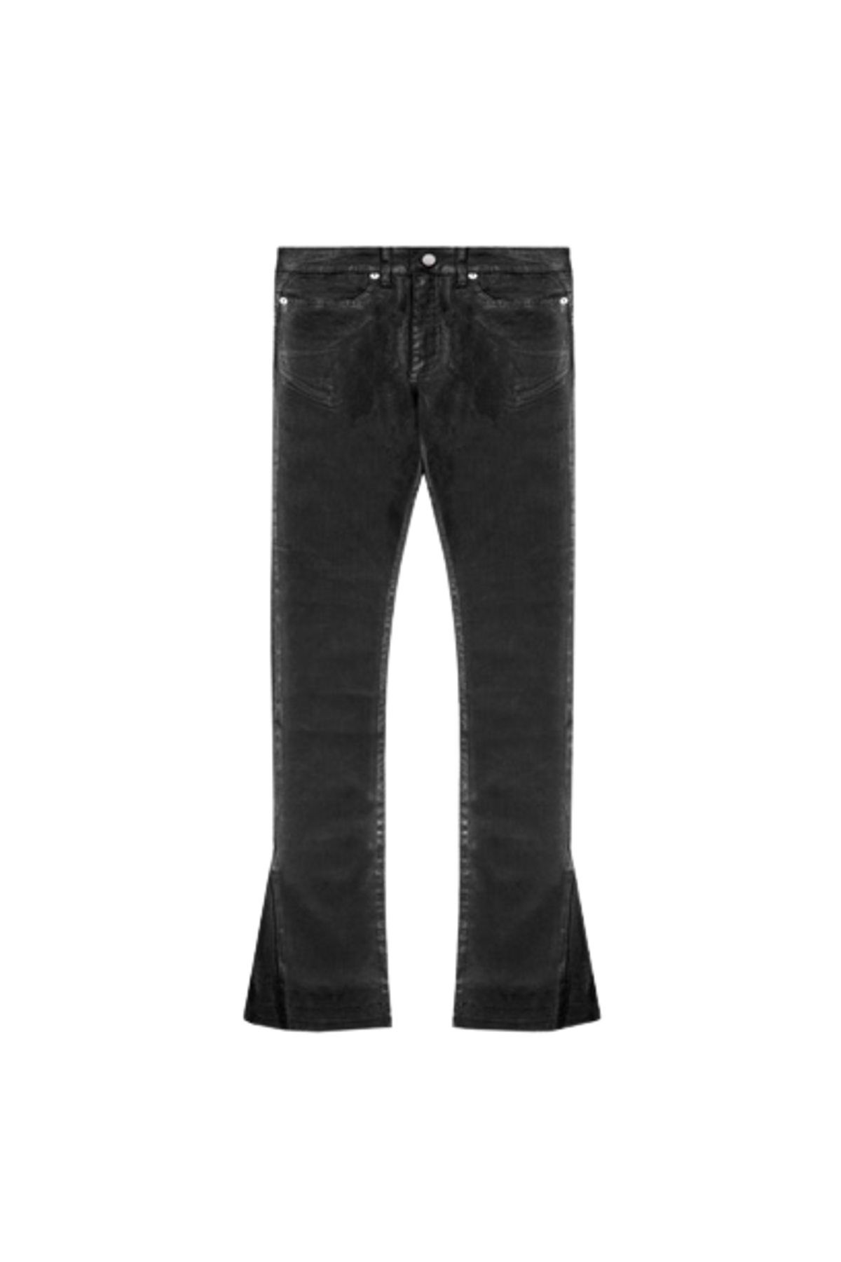 Flaneur Homme Flared Waxed Black Denim Jeans