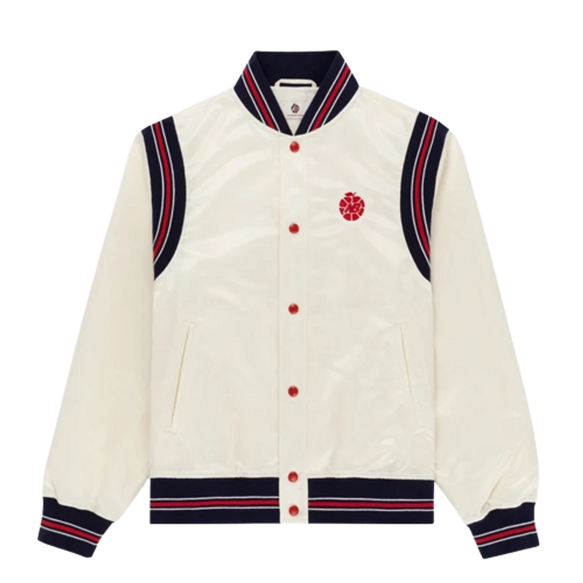New Balance × Aime Leon Dore White Satin Jacket