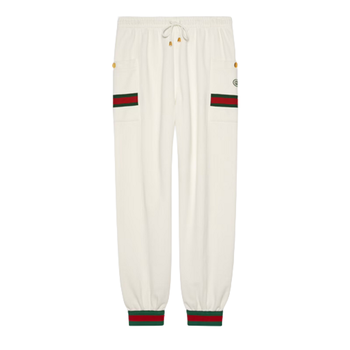Gucci White Jersey Jogging Lounge Pants