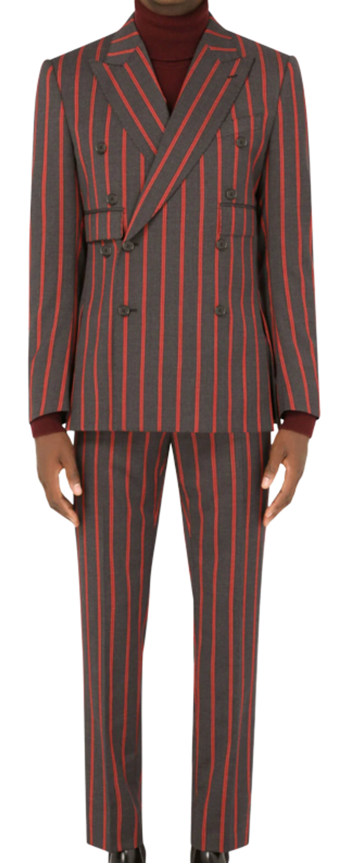 Dolce & Gabbana Double-Breasted Pinstripe Wool Sicilia-Fit Suit
