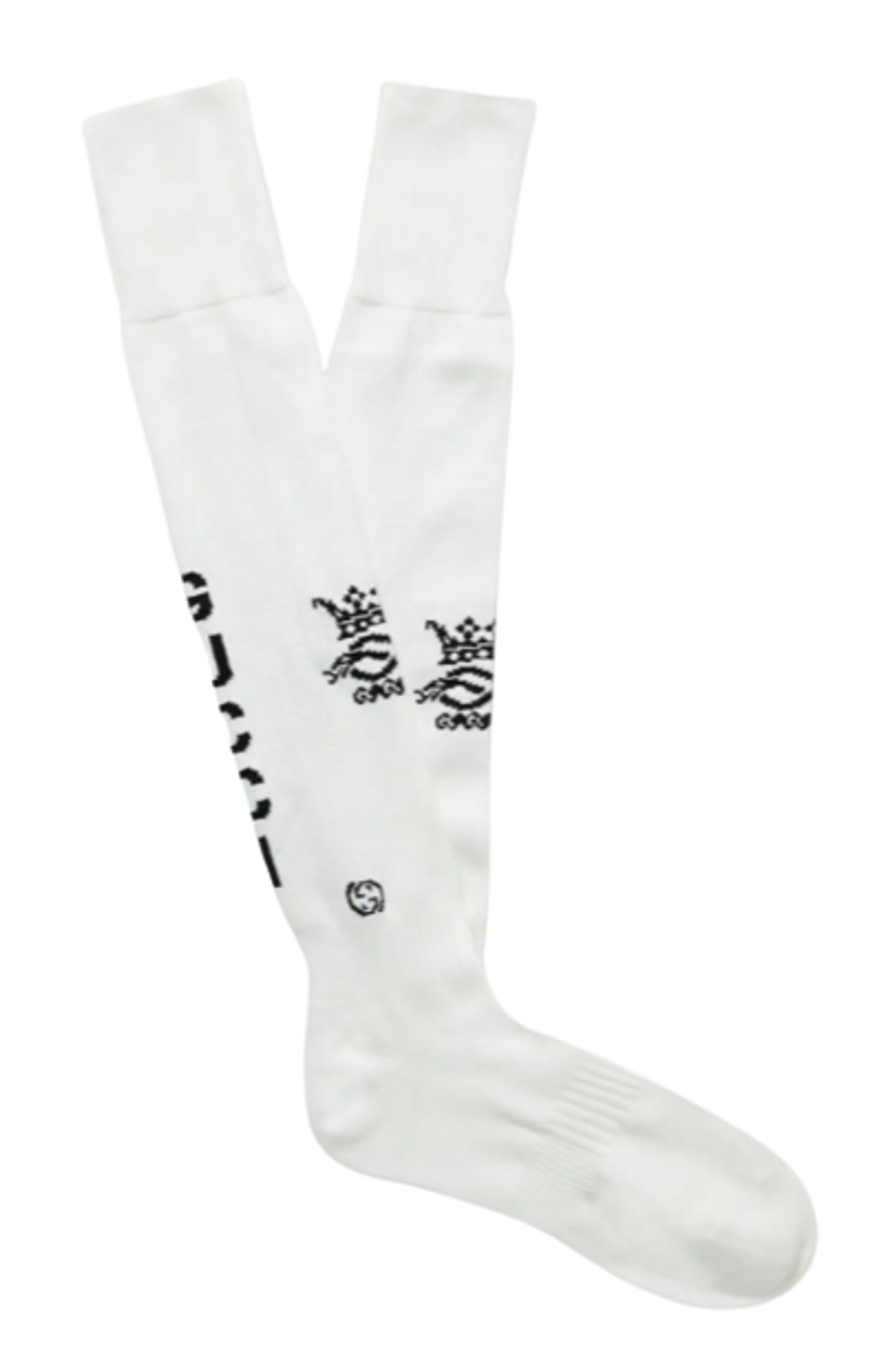 Gucci Logo Intarsia White Stretch Cotton Blend Socks