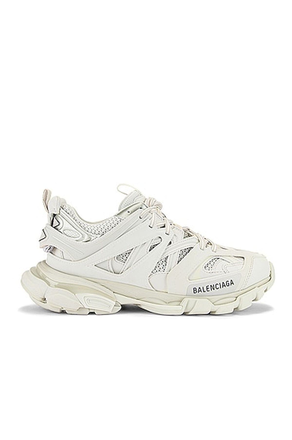 Balenciaga Track Faux Fur-lined Logo-detailed Mesh And Rubber Sneakers In White