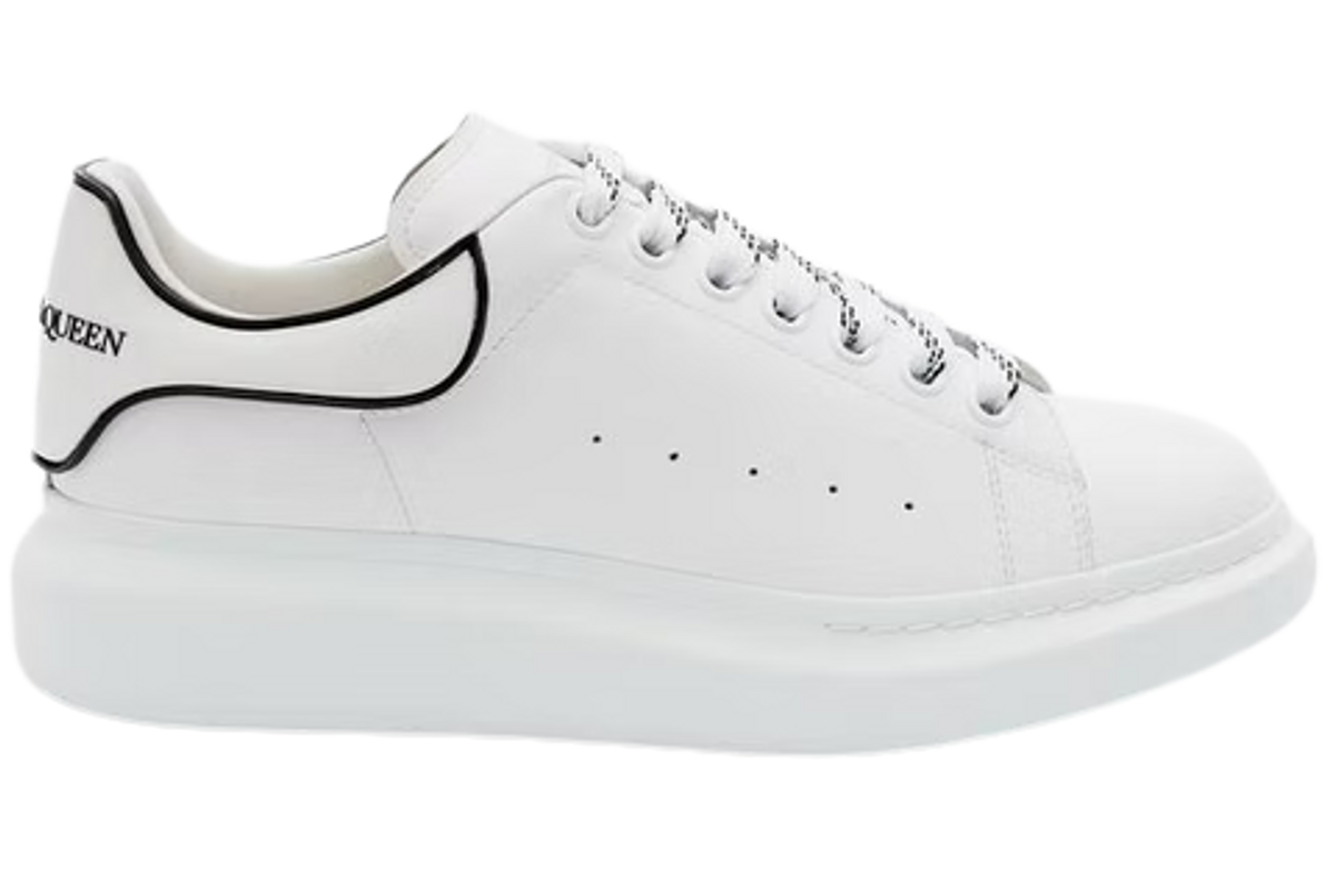 Alexander McQueen White And Black Trim Oversized Sneakers