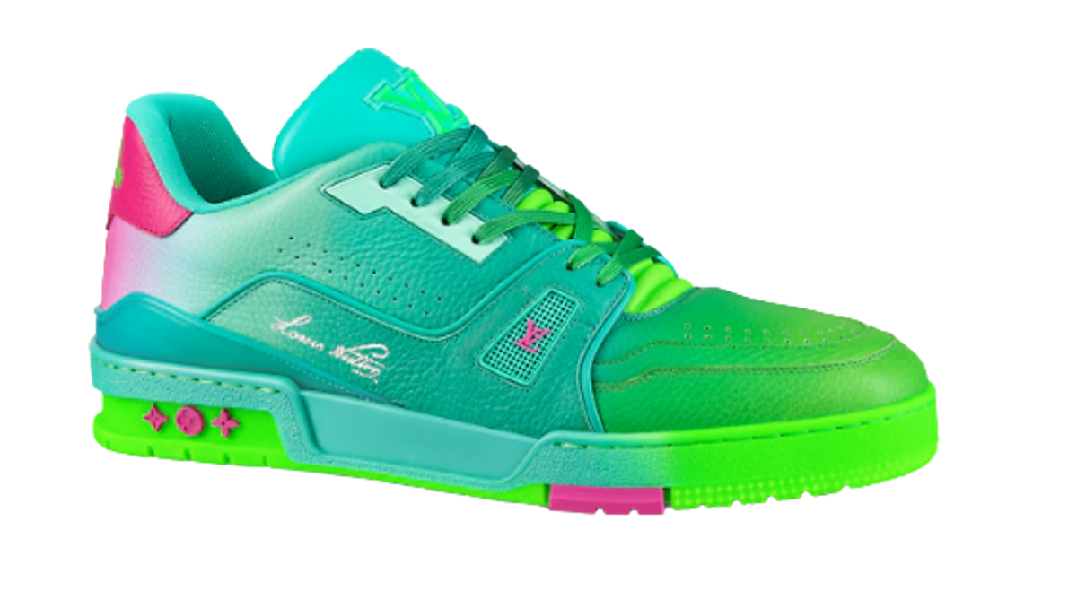 Louis Vuitton Green Trainer Sneakers