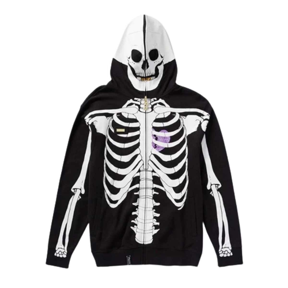 Lifted Research Group Black Skeleton Full Zip Hoodie