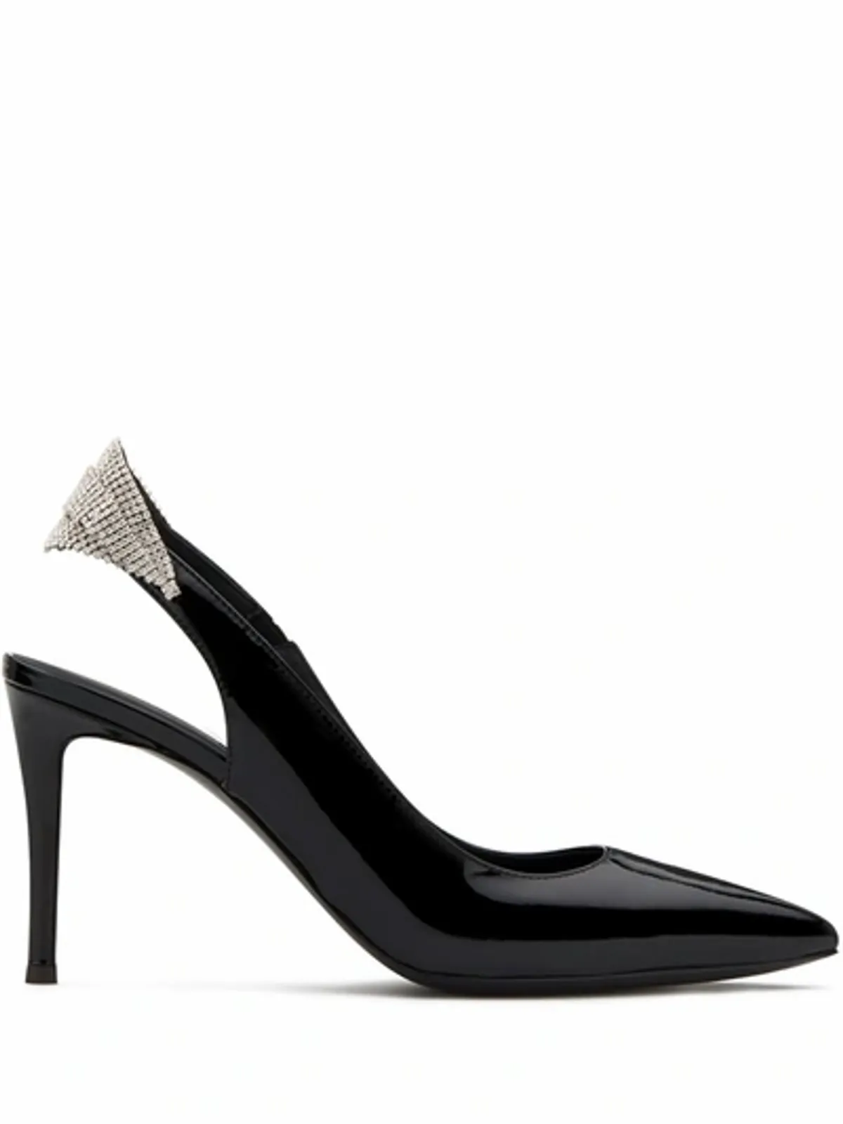 Giuseppe Zanotti Susie 85 Crystal Embellished Patent Leather Slingback Pumps