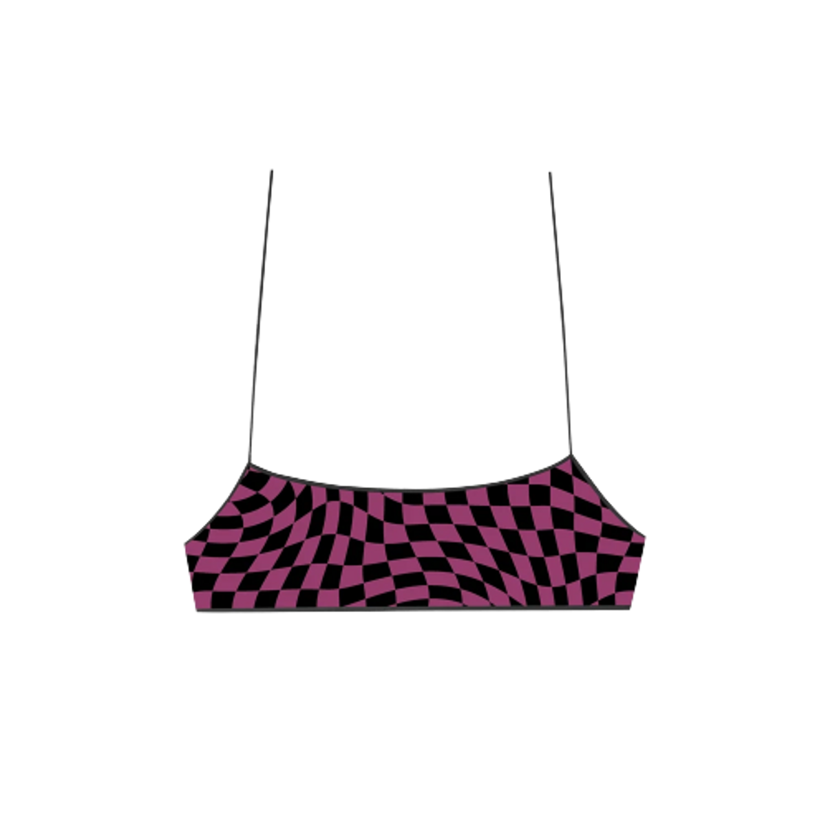 Tropic Of C Check Violet Bralette
