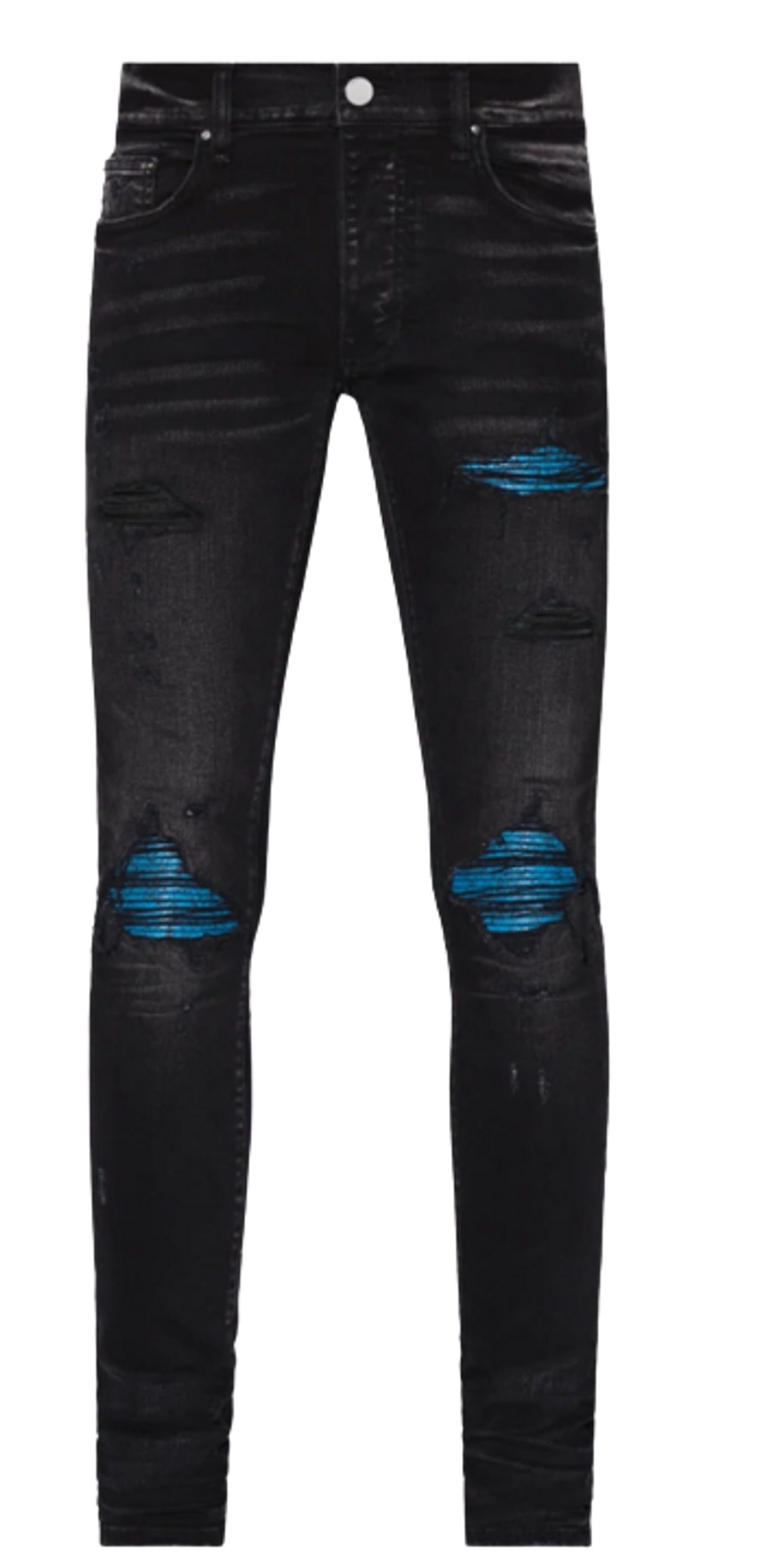Amiri MX1 Cracked Aged Paint Black Jeans