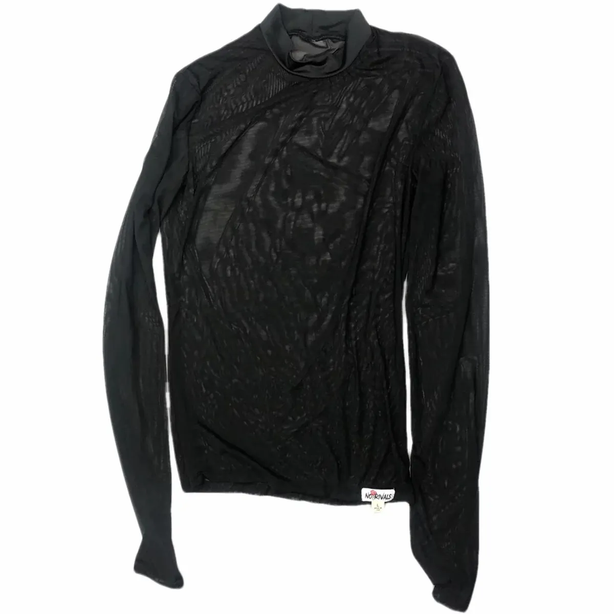 No Rivals Unisex Mesh Black Turtleneck
