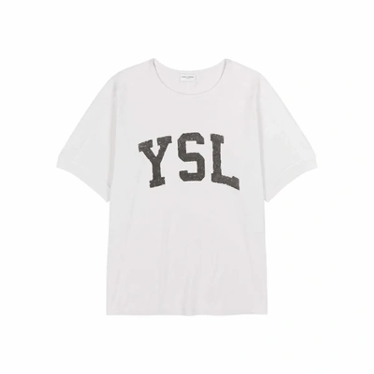 Saint Laurent Embroidered Monogram Cotton T-Shirt