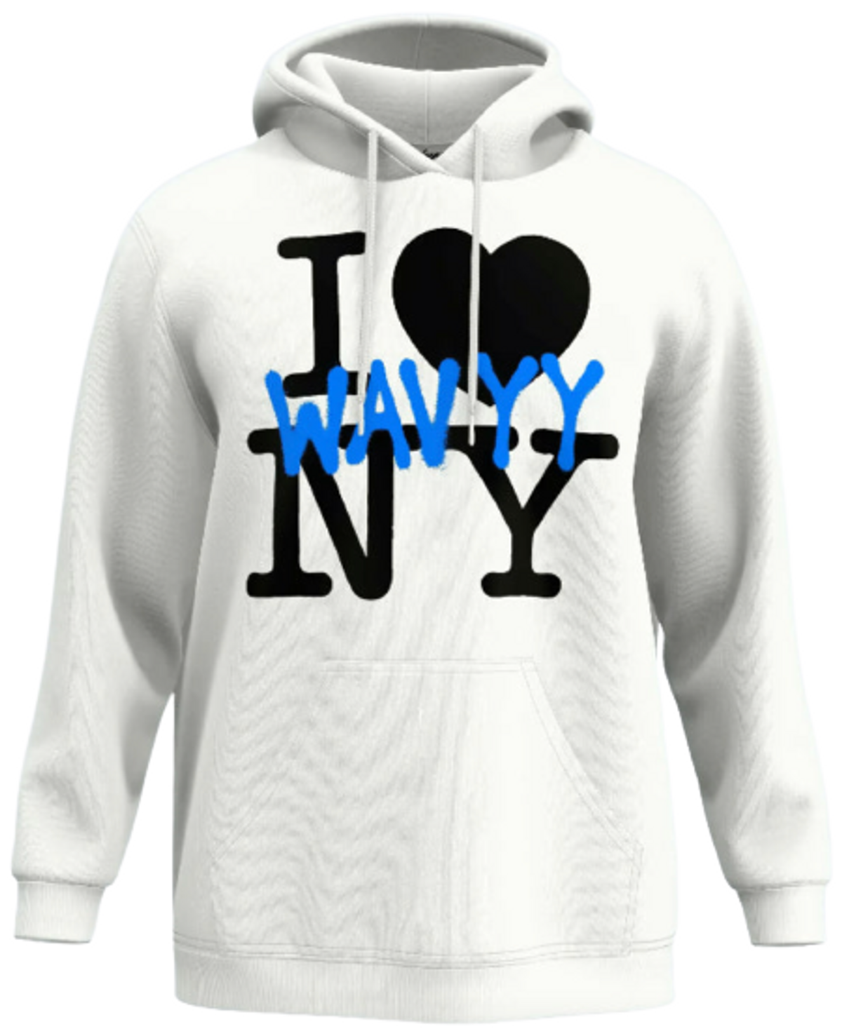 TheWavyyWay I <3 NY White Hoodie