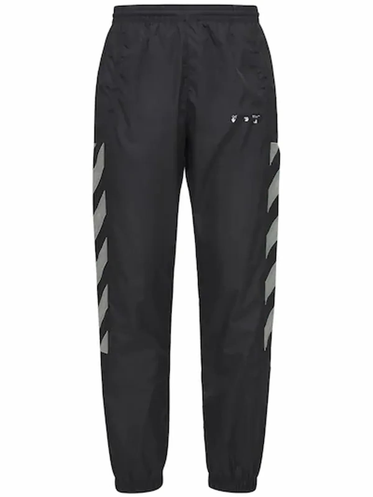 Off-White Diag Nylon Track Pants In Stone,black