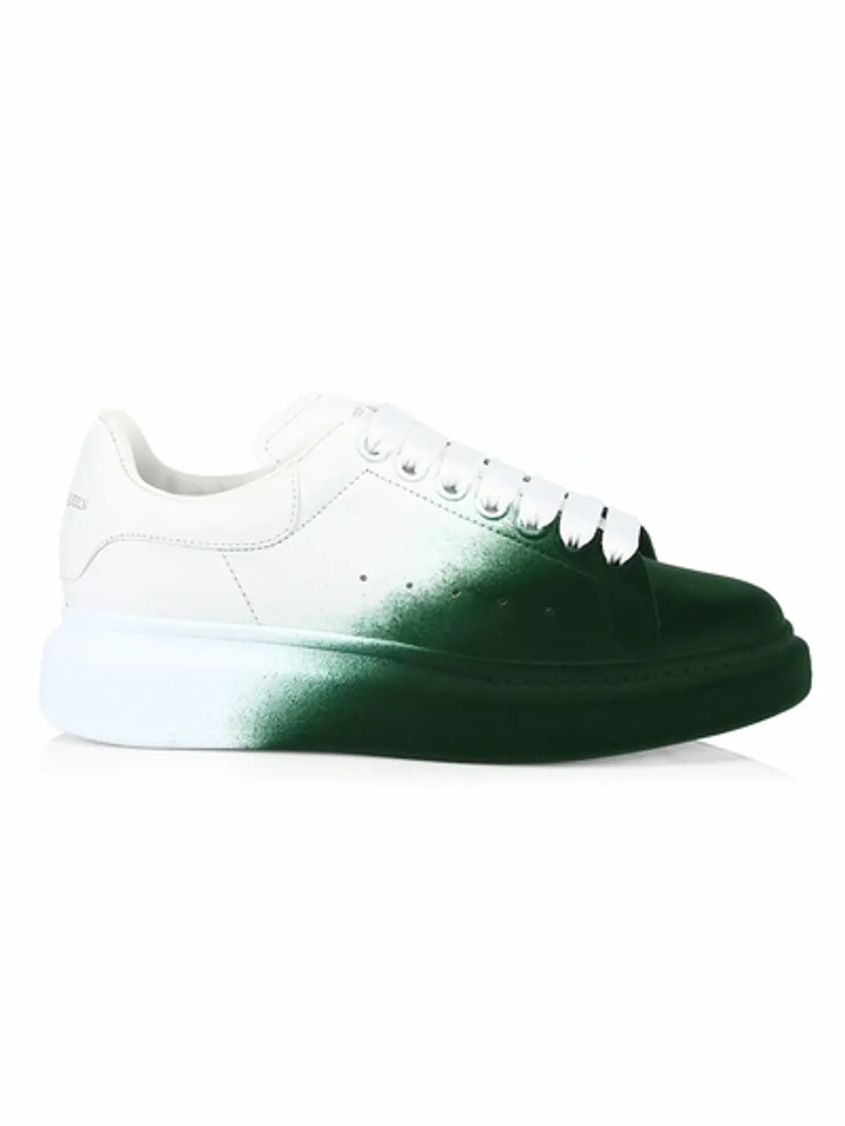 Alexander McQueen Sprayed Ombre Oversized Sneakers In Forest Green