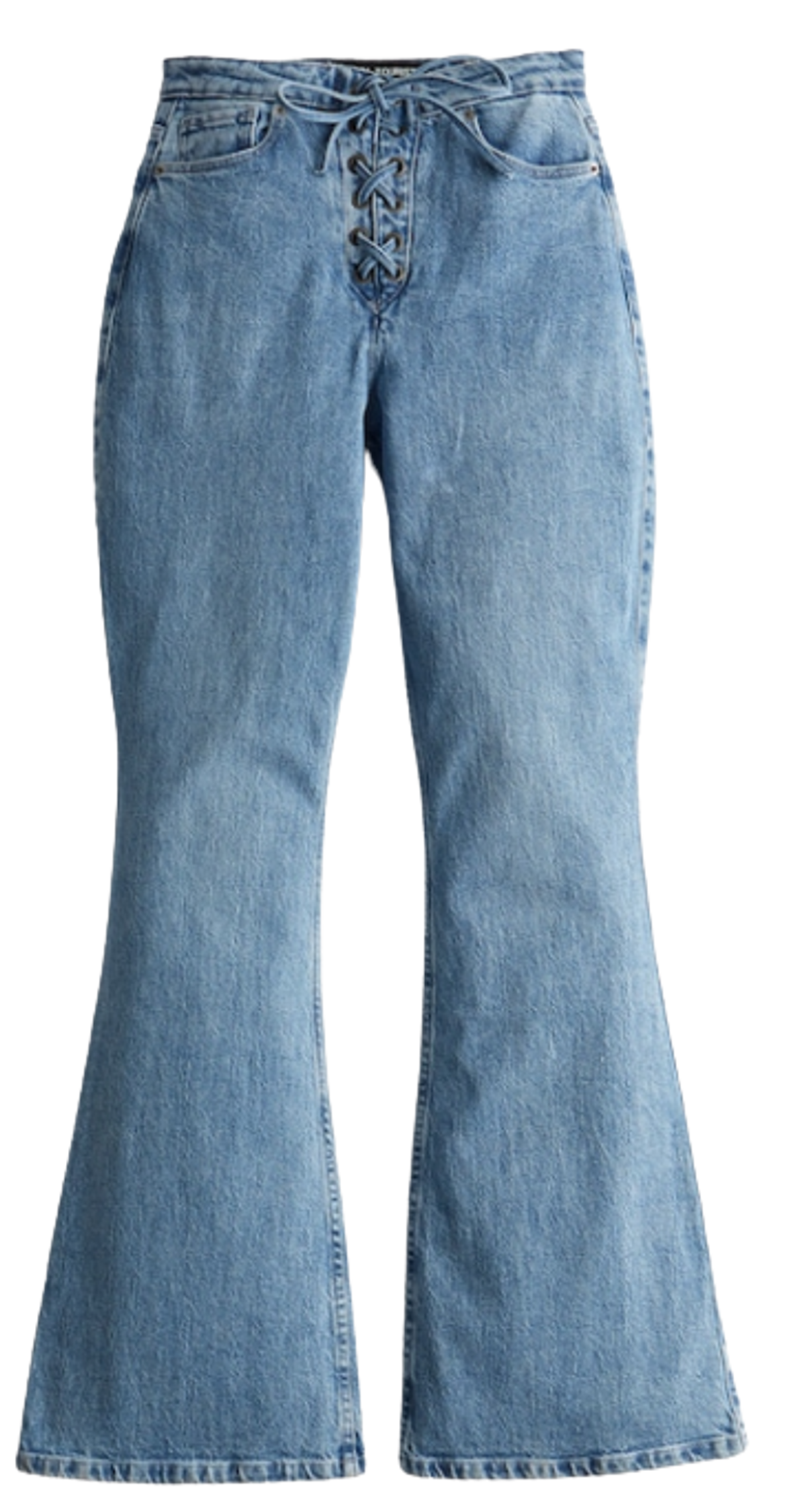 Social Tourist Highest Waist Lace-Up Flare Jeans