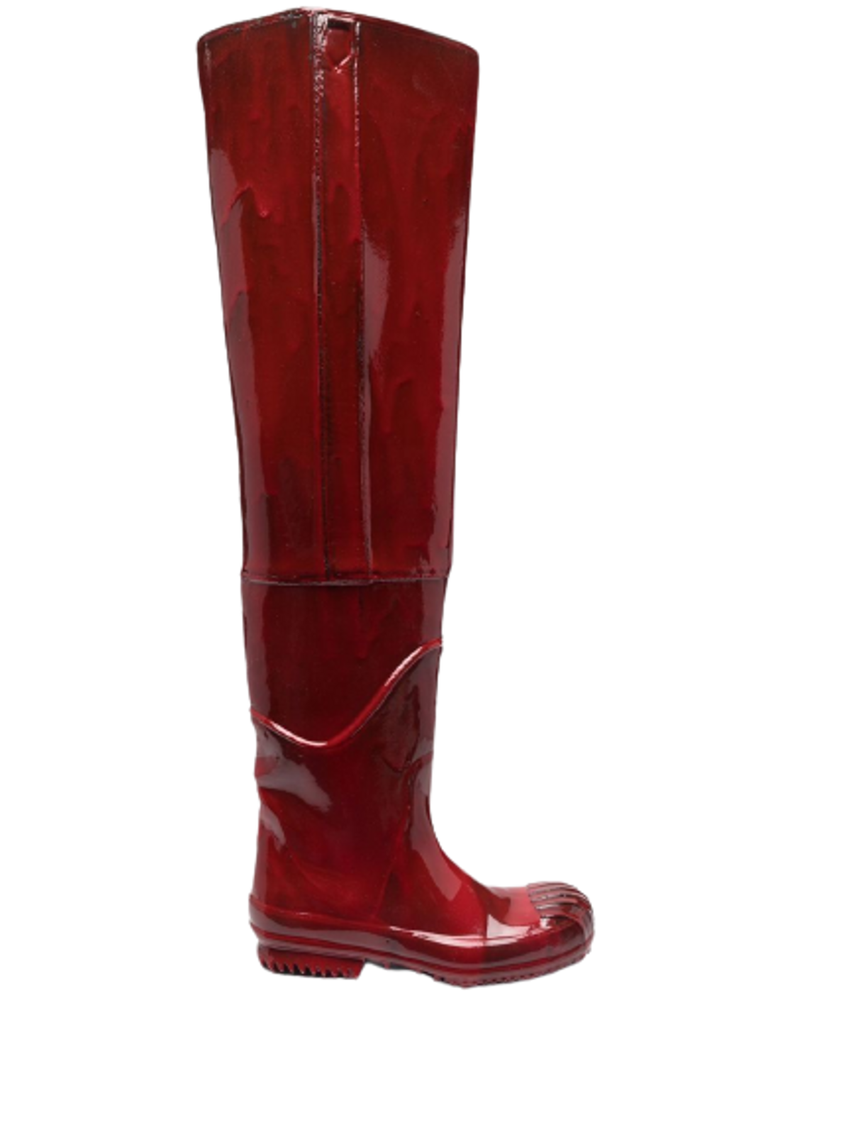 Maison Margiela Red Glossy Knee-length Boots