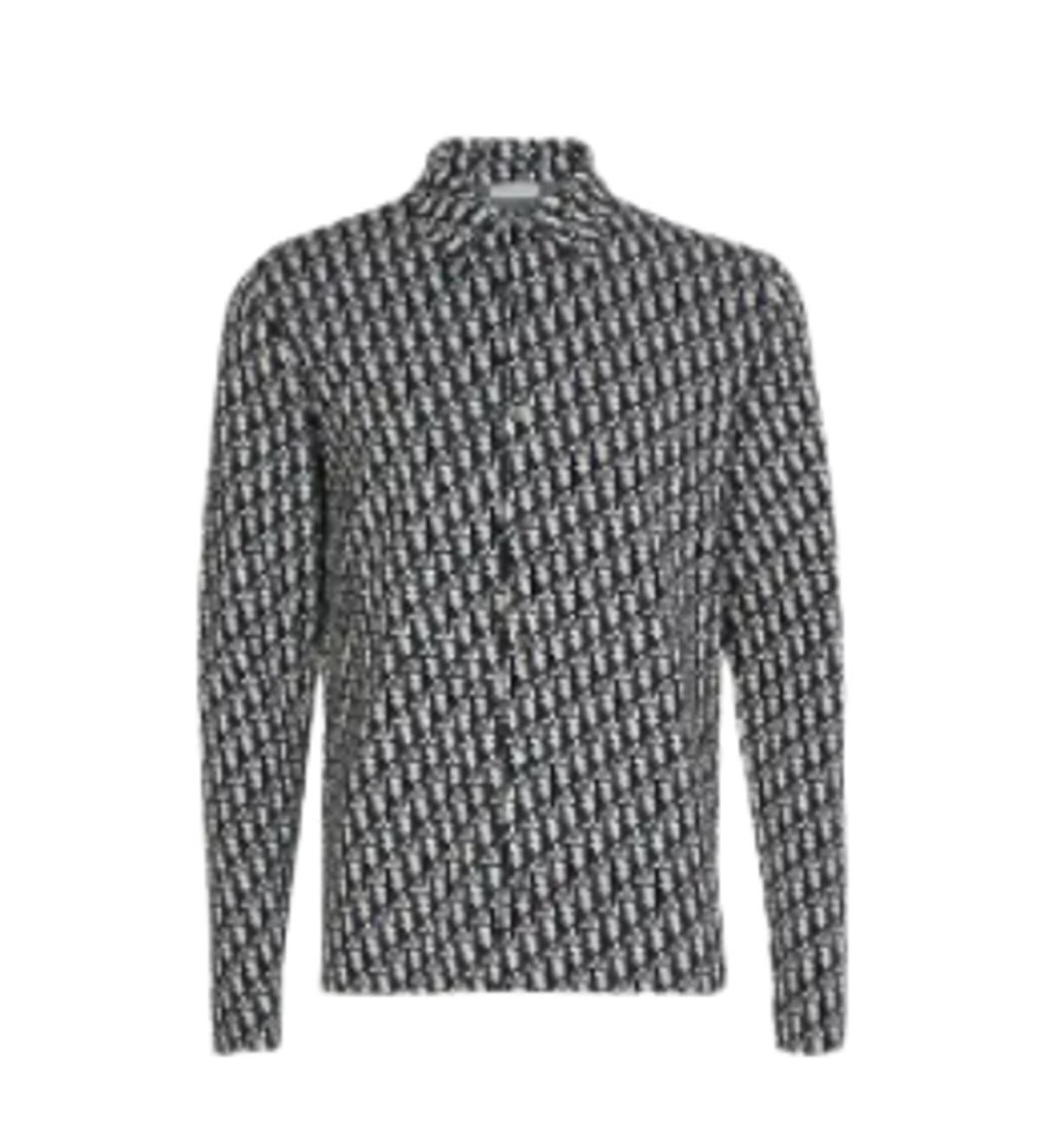 Dior Oblique Beige and Navy Blue Cotton Knit Overshirt