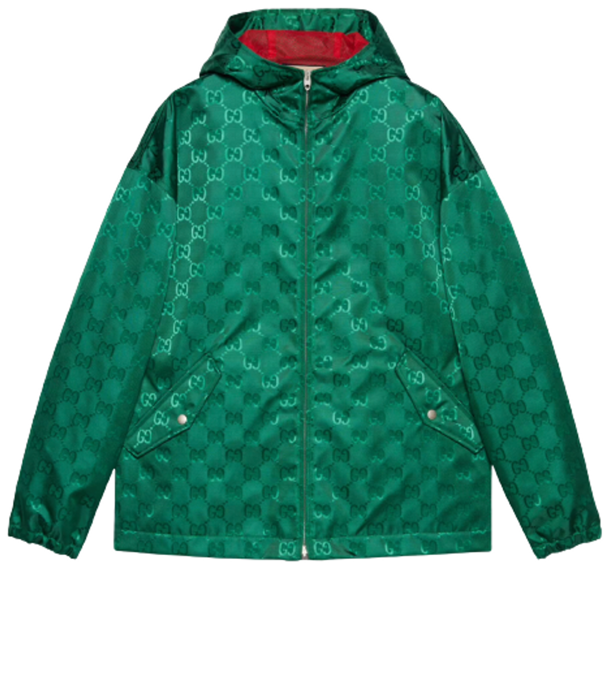 Gucci Water Repellent Gg Canvas Green Jacket