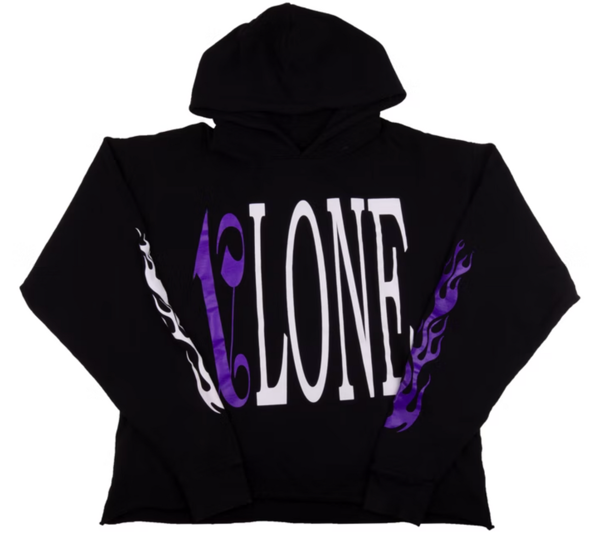 Vlone × Palm Angels Logo Black/Purple Hoodie