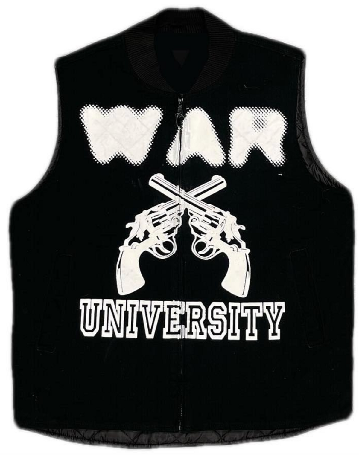 MV Forums War University Zip Up Black Vest