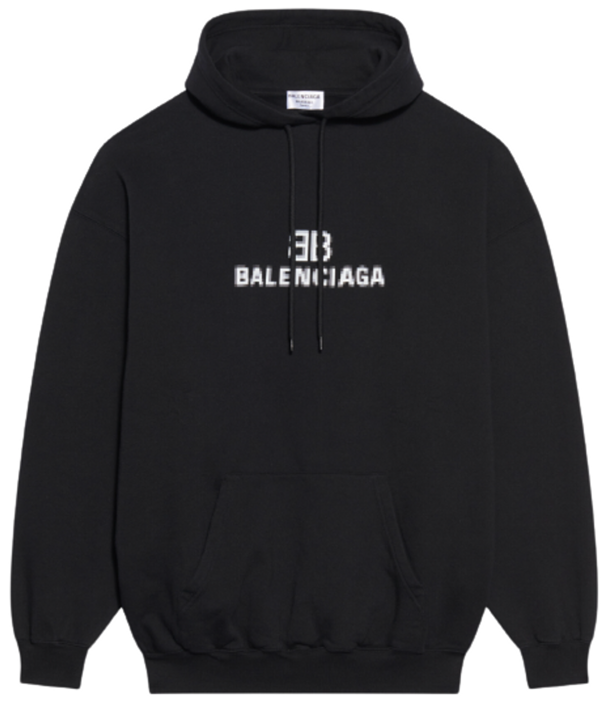 Balenciaga BB Pixel Medium Fit Black Hoodie