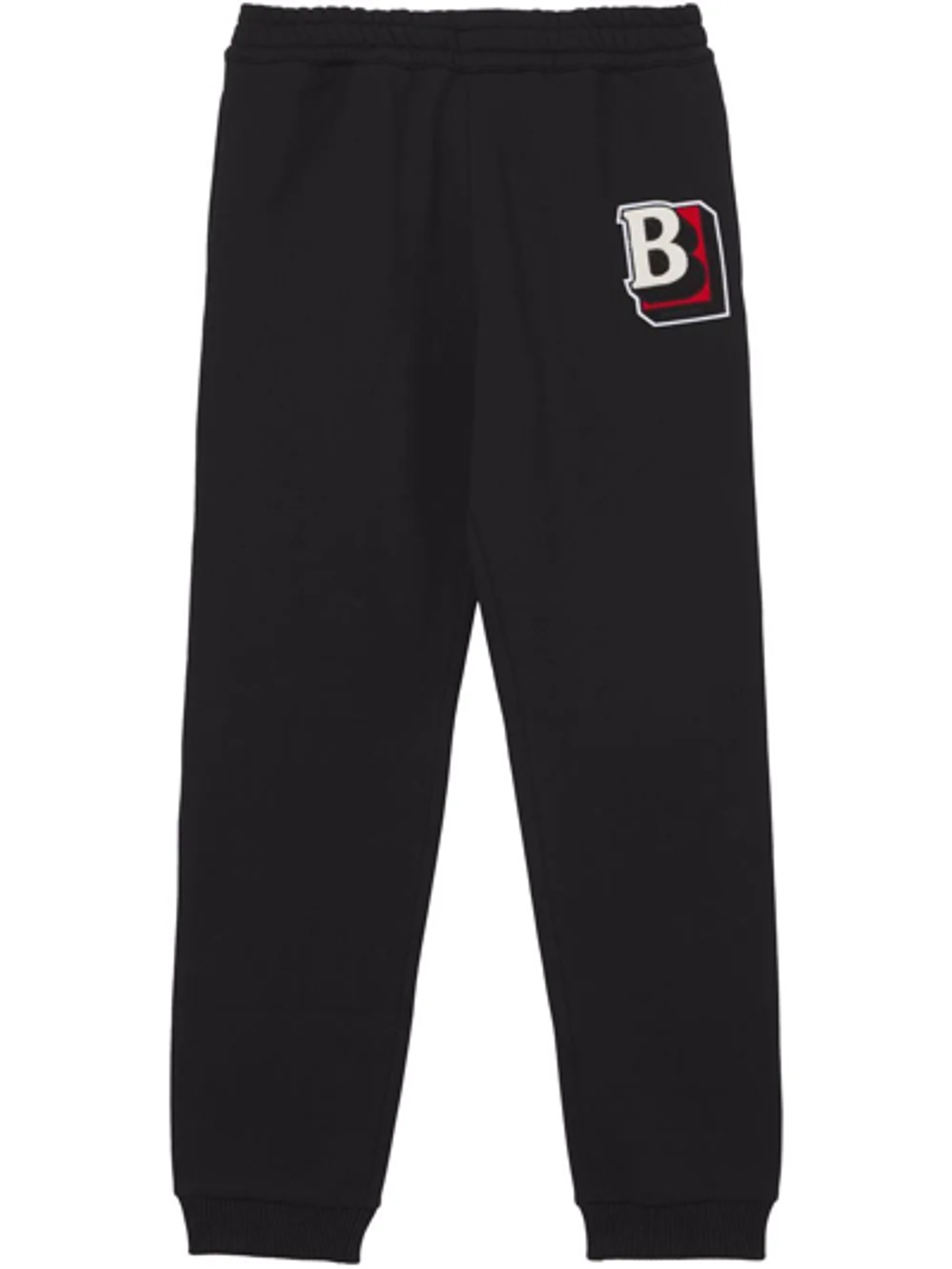 Burberry Graphic-logo Elasticated Track Pants In Black