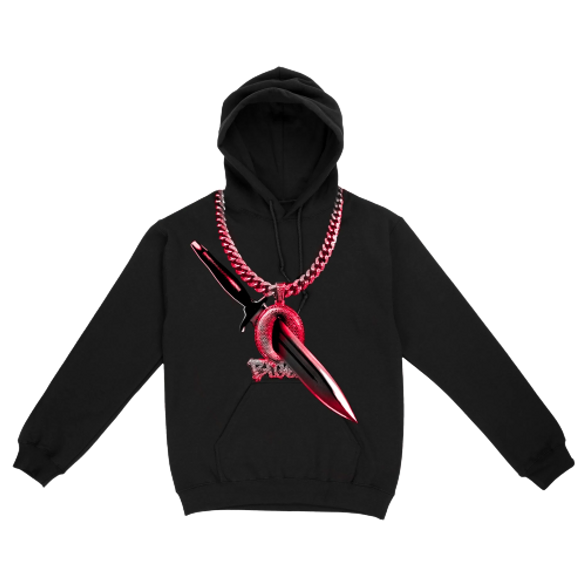 King Von Merch O'block Chain Hoodie WHAT’S ON THE STAR?