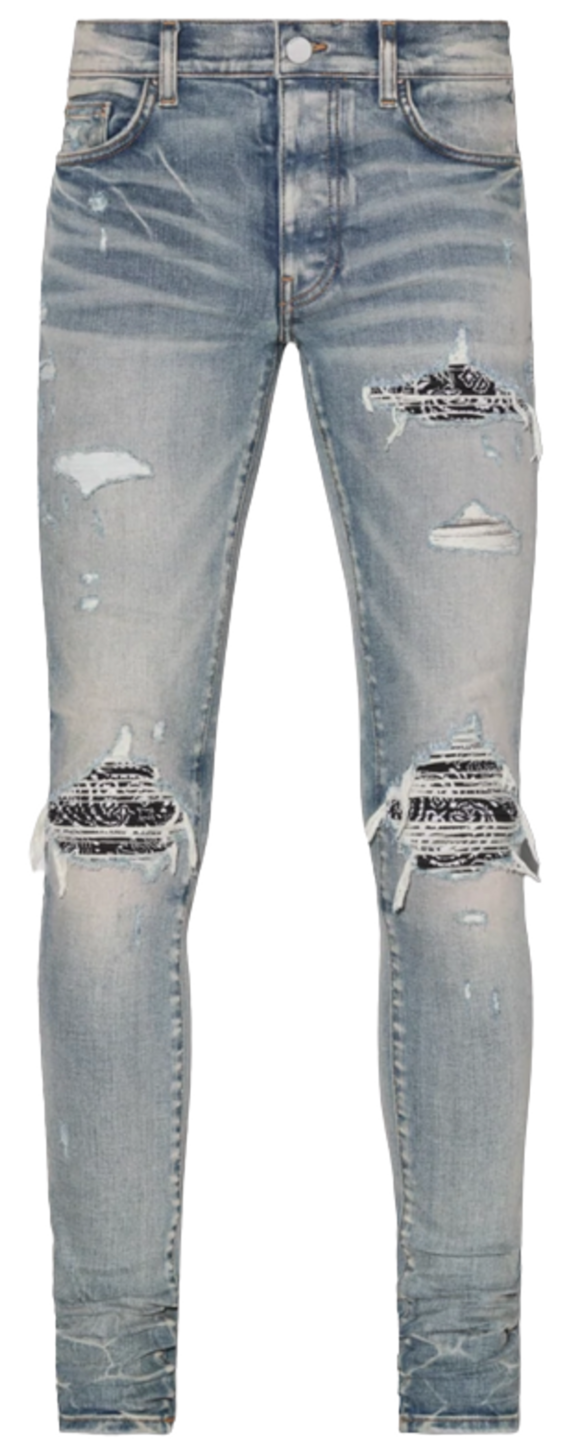 Amiri Mx1 Clay Indigo Bandana Jeans