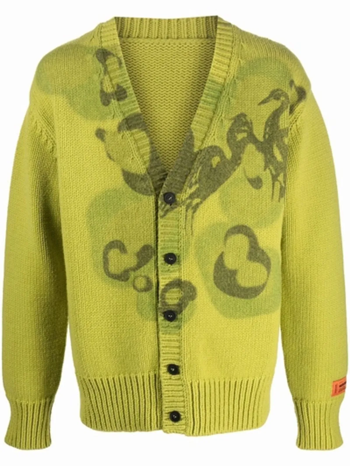 Heron Preston Camouflage Pattern Knitted Cardigan