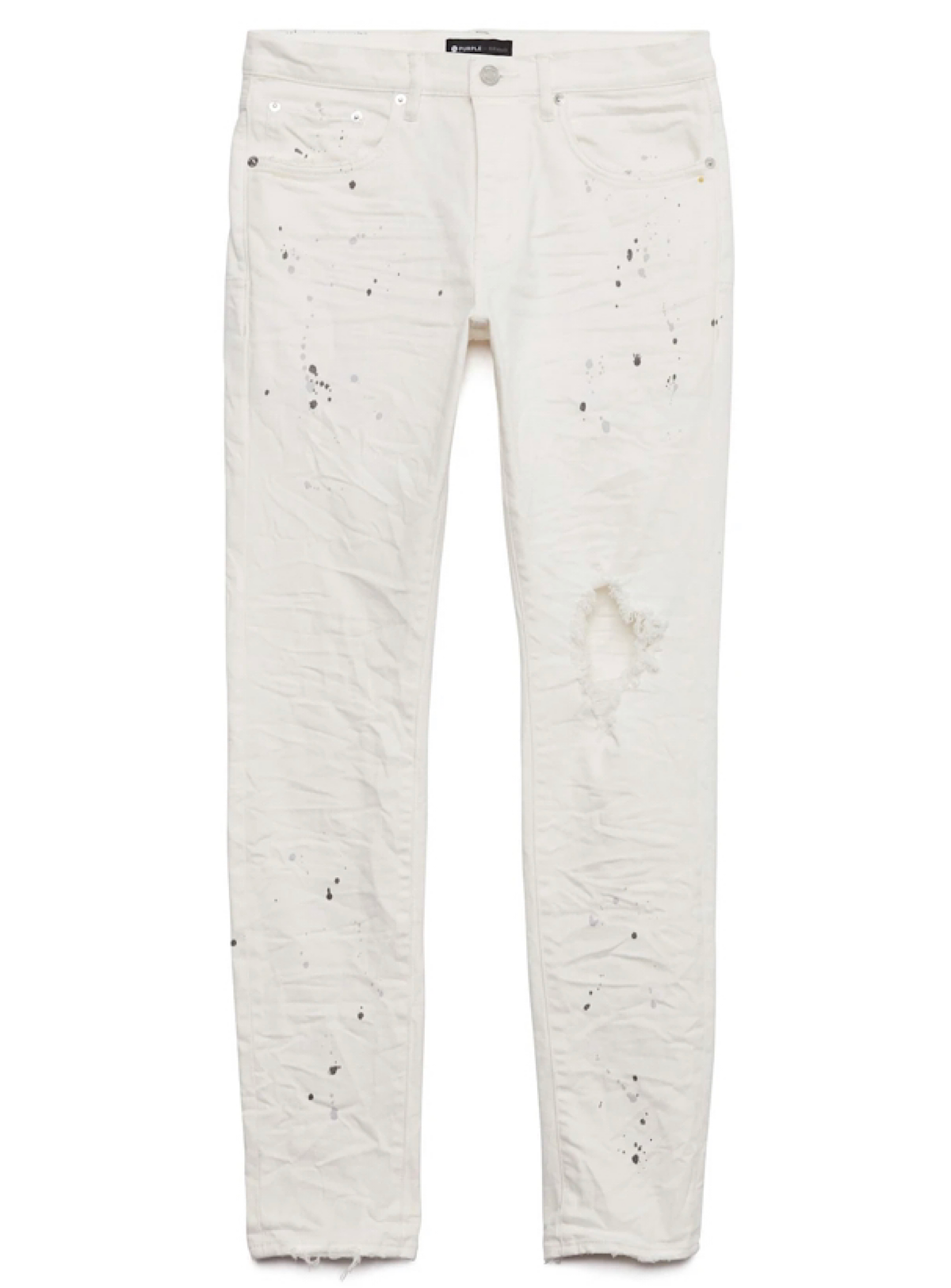 Purple Brand Optic White Paint Blowout Jeans