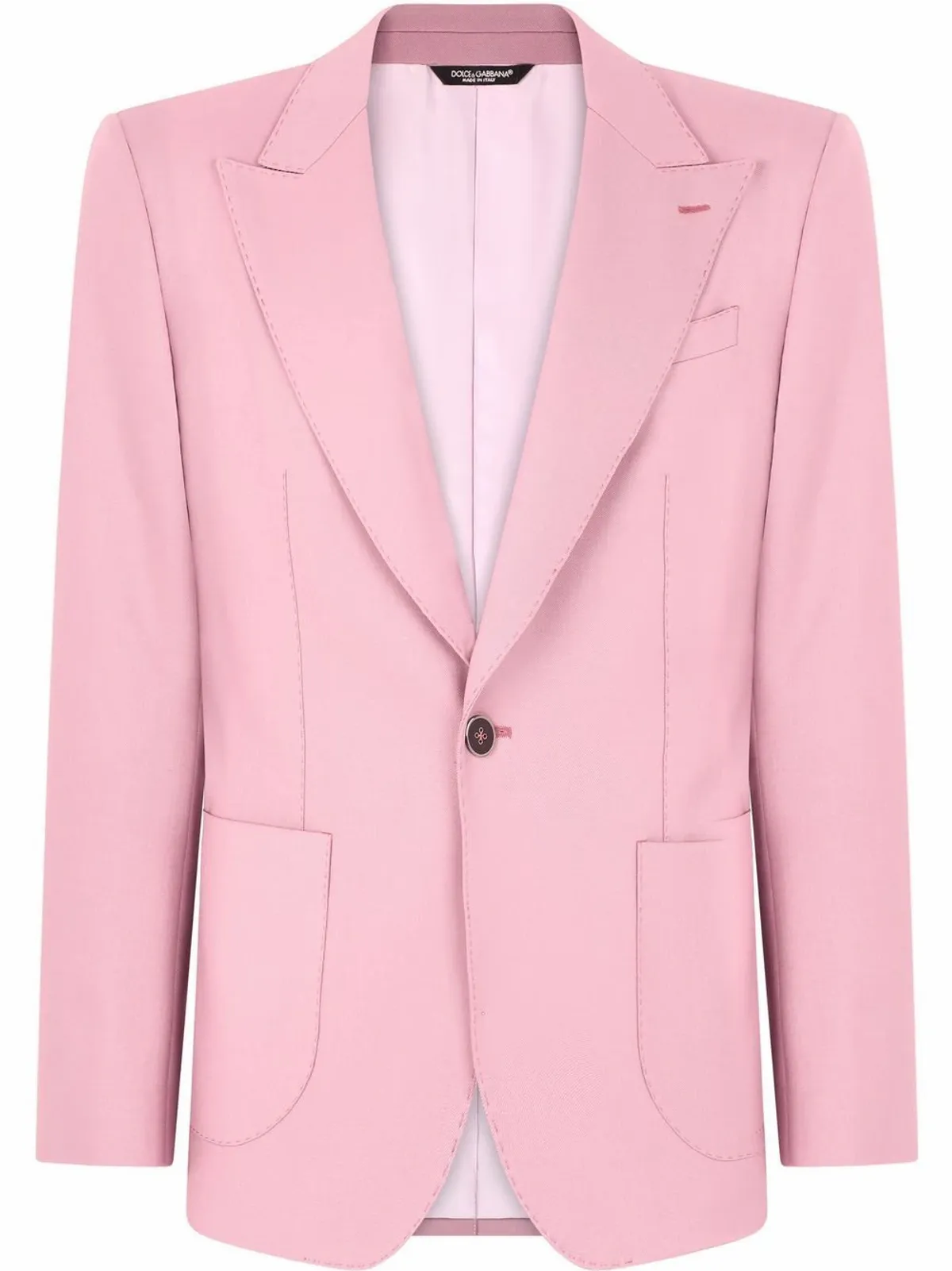 Dolce & Gabbana Single-breasted Suit Jacket In Rosa