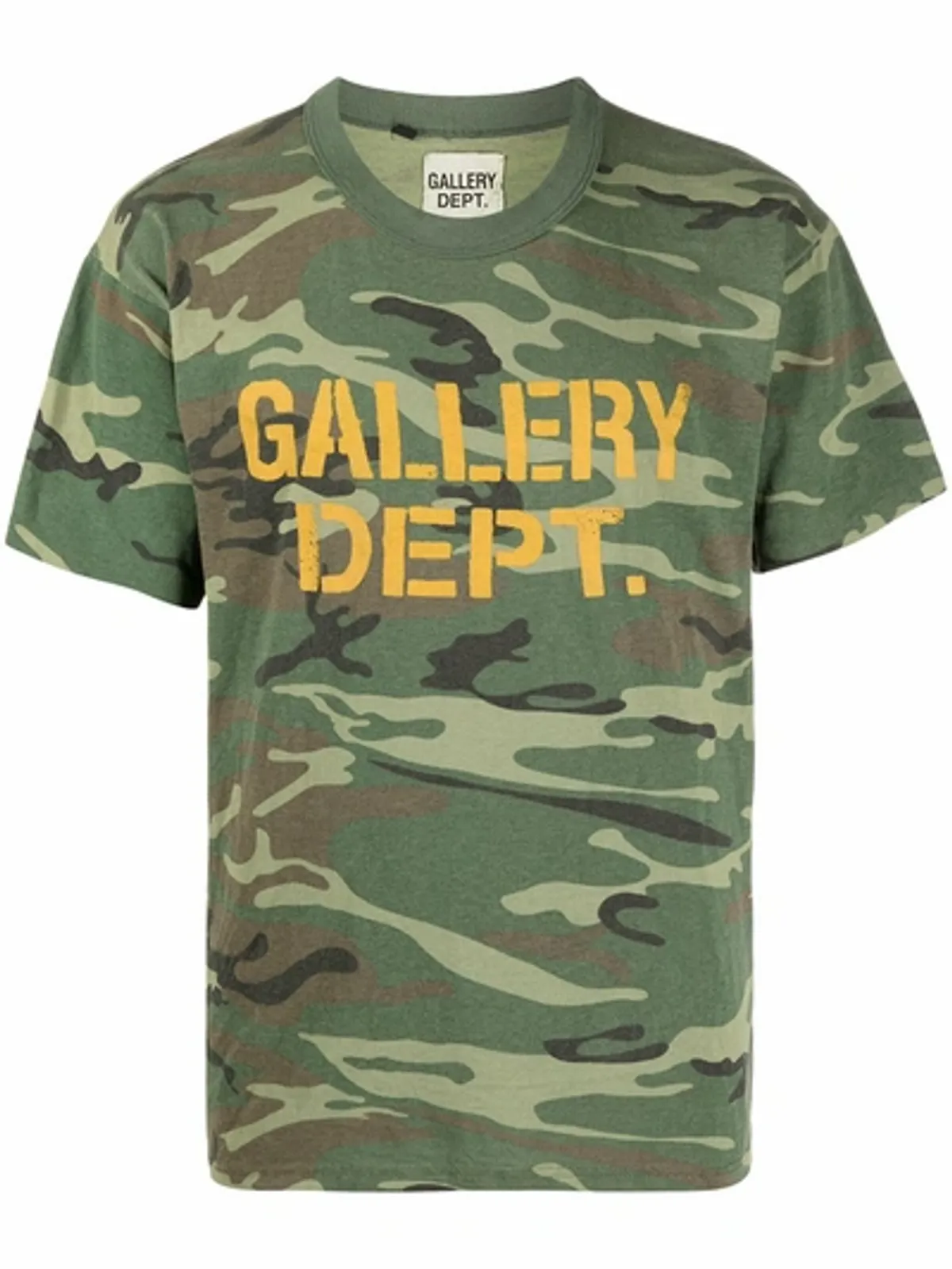 Gallery Dept. Camouflage Logo-Print Cotton T-Shirt
